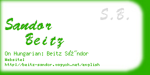 sandor beitz business card